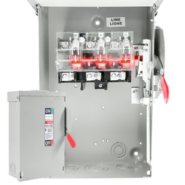 30 Amp 600 Volt Disconnect Switch Box,3 Pole with Interlock Mechanism,Arc Protection Non-Fusible,Indoor&Outdoor,Galvanized Steel,Heavy-Duty，Anti Corrosion and Rust Prevention,10-Year Warranty