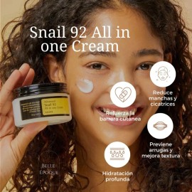 Crema Hidratante Coreana Cosrx Snail 92 Todo En Uno 100 Ml Todo Tipo De Piel Danoche                                                                  