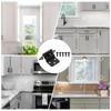 sourcing map 2 Pack Self Closing Cabinet Hinges, 3/8" Overlay