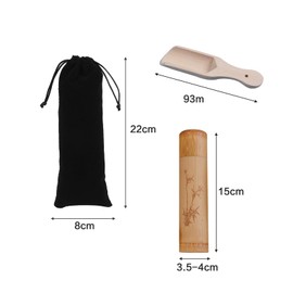 Haceolhada 4 Set Scattering Tubes for Human Ashes Biodegradable Urn for Human Ashes Small Cremation Urns for Human Ashes Bamboo Keepsake Urn for Human Pet Cat Dog Ashes with Black Velvet Bag Scoop