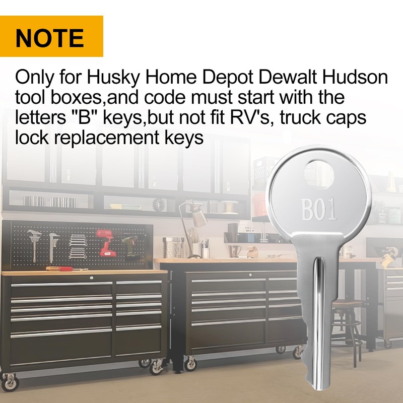 INTHVKIL B01 Keys(2 pcs) for Husky Tool Box & Hudson