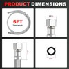 Refrigerator Icemaker Connector - Premium Stainless Steel Braided Ice Maker