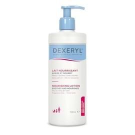 DEXERYL, Loción Nutritiva para Piel Seca a Muy Seca, Nutre por 24 Horas, Textura Ligera de Rápida Absorción, Rostro y Cuerpo, 500 ml
