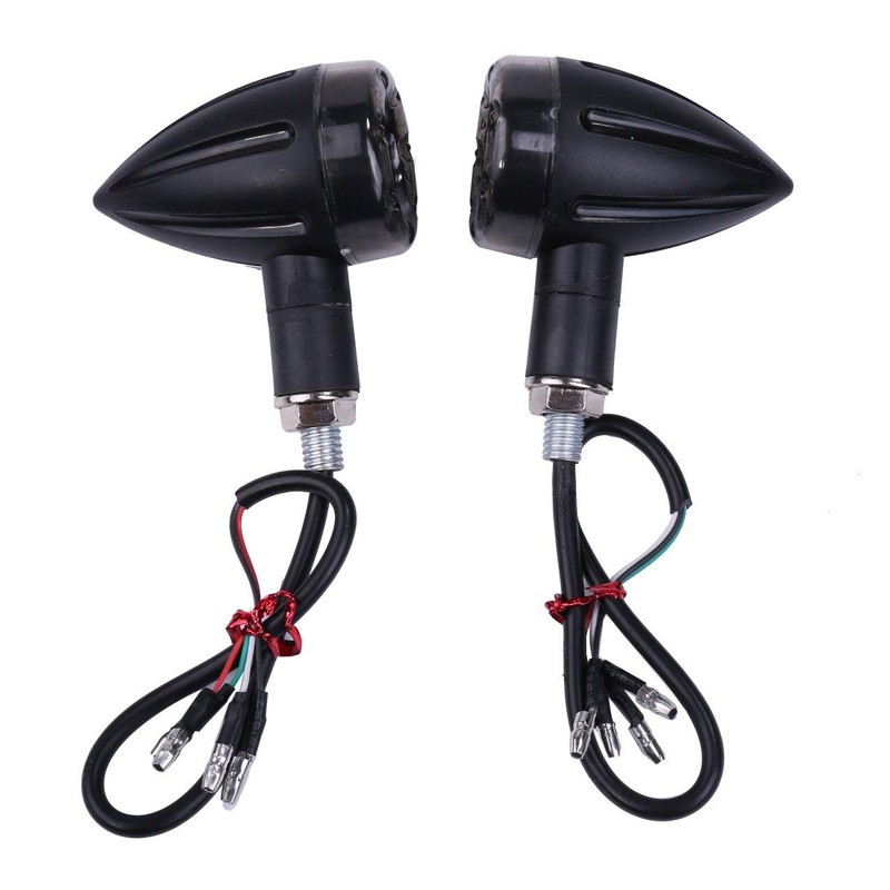 Karun Motorcycle Turn Signals 12V Universal Set of 4 Retro