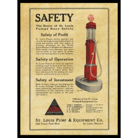 1922 St. Louis Pump & Equipment Co. NEW Metal Sign: Visible Gas Pump. Missouri