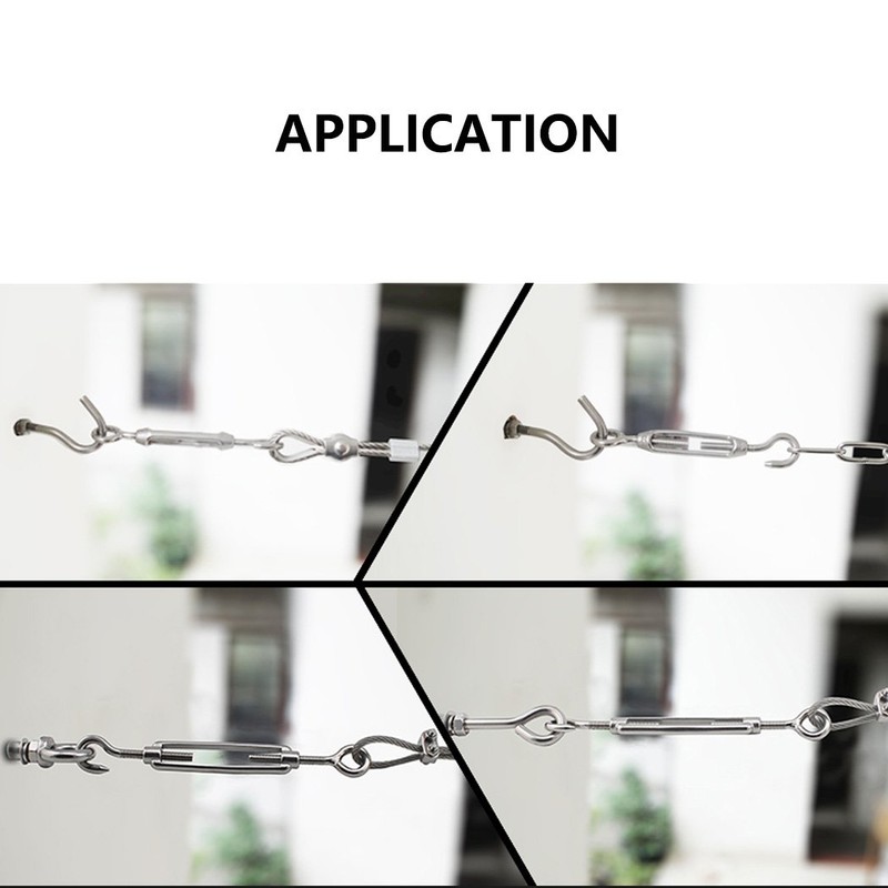M10 304 Stainless Steel Hook & Eye Heavy Duty Turnbuckle