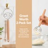 LCOLYDM 2 Pack Danish Dough Whisk,Dough Whisk, Stainless Steel Bread