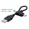 ELECOM モバイル用USBケーブル USB(A)オス-USB(miniB)オス 0.1m USB-MBM5