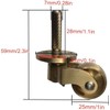 Antique Solid Brass Caster with 25mm Wheel,Moving Castor Wheels,360° Swivel