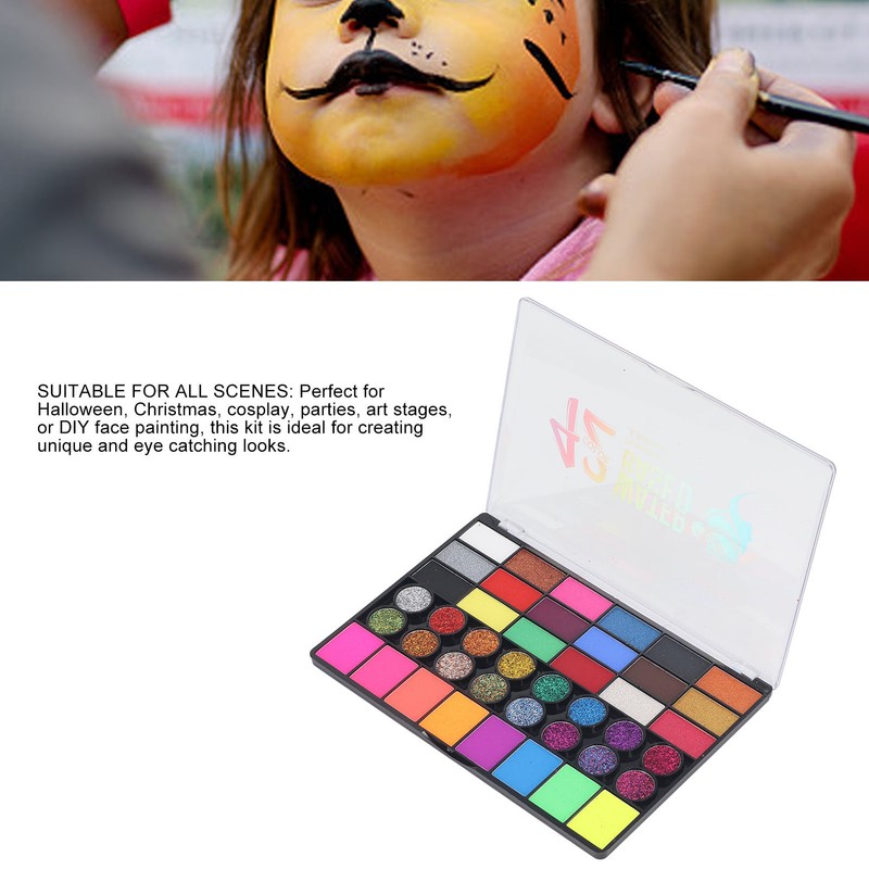 42 Colors Face Painting Kit for Kids Adults Matte Pearl