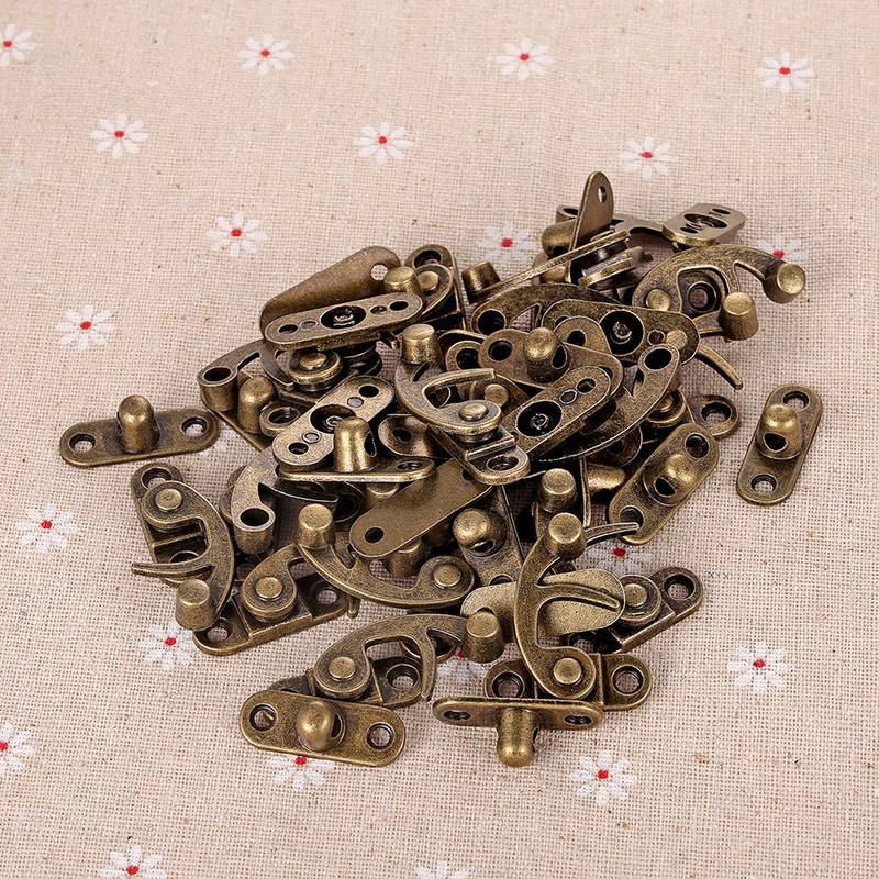 20 Pieces Jewelry Box Hinges and Latches - Thickened Solid