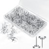 Transparent drawing pins, pack of 200, rice tacks with head,