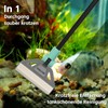 boxtech Aquarium Algenkratzer- 5 Edelstahlklingen + Bürste,50 cm Lange Handhabe,für