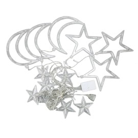 Star Moon String Lights 8 Modes Colored Light LED String Lights for Christmas Parties  100‑240V