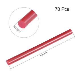 sourcing map 70pcs Mini Hot Glue Gun Sticks 4-inch x 0.27-inch for Glue Guns, Red
