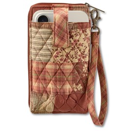 Bella Taylor Cell Phone Wallet for Women | with Detachable Wristlet, Smartphone Pocket and RFID Protection | Burgundy Patch