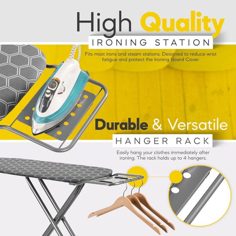 Full Size Ironing Board 57" L X15 W, Large Wide