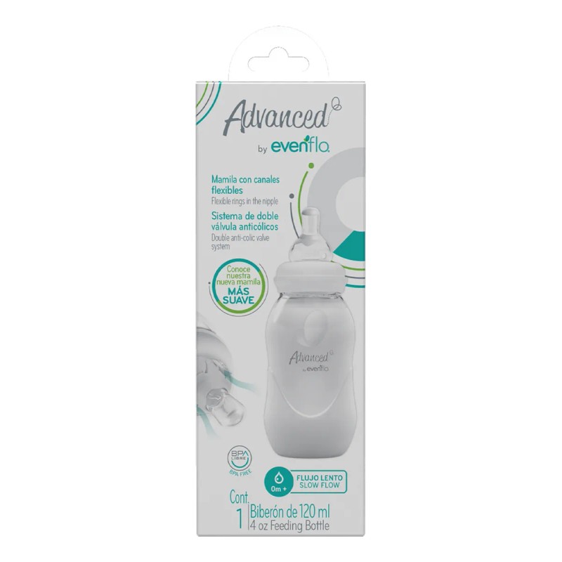 Biberón Evenflo 120ml Flujo Lento 0m+