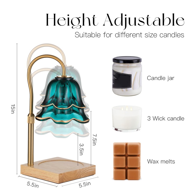 Candeldo Candle Warmer Lamp with Timer: Flower Candle Warmer with