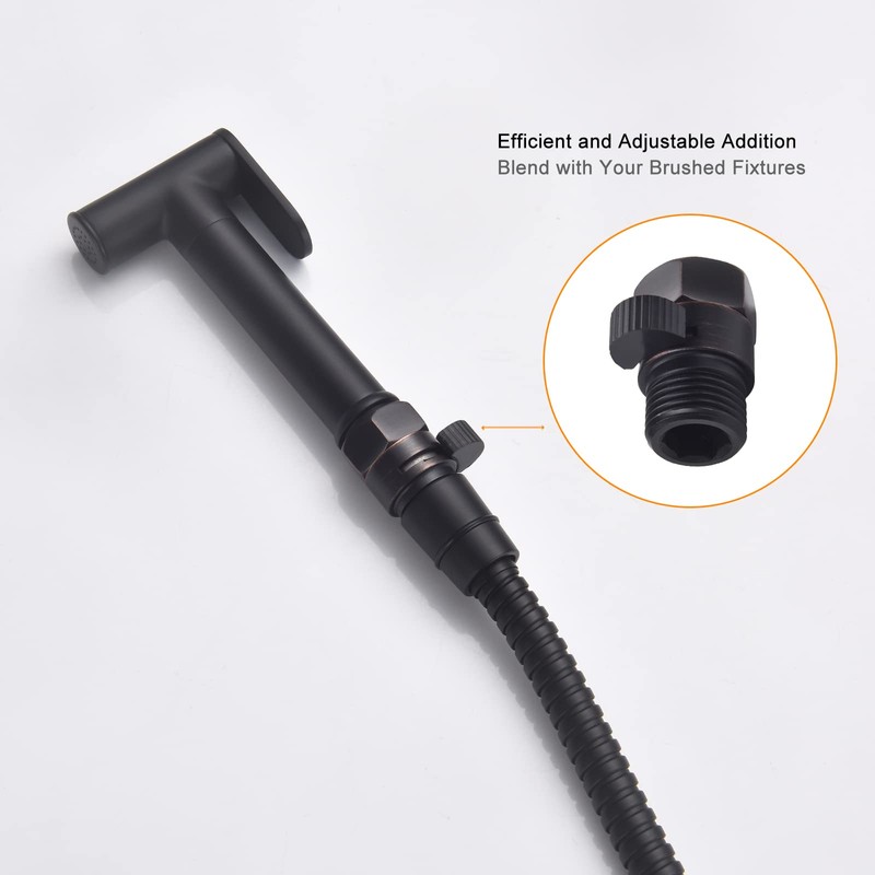 ChuangTim Water Flow Control Valve, Oil Rubbed Bronze Shower Head