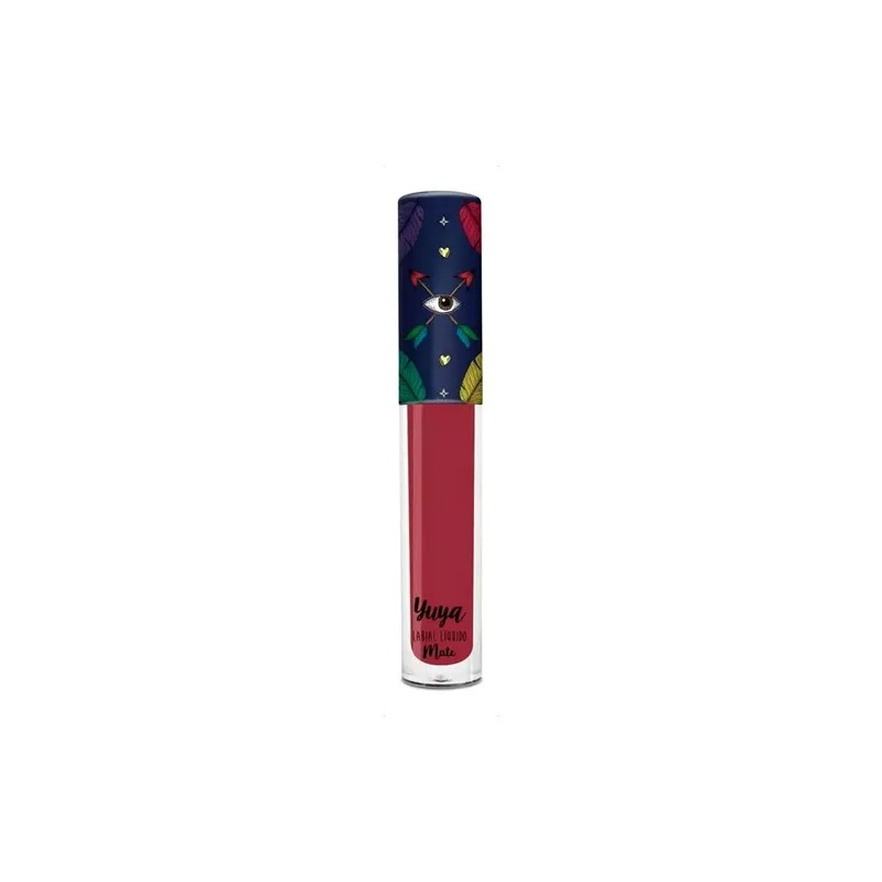 Labial Yuya Líquido Mate Rojo Feliz A Prueba De Agua
