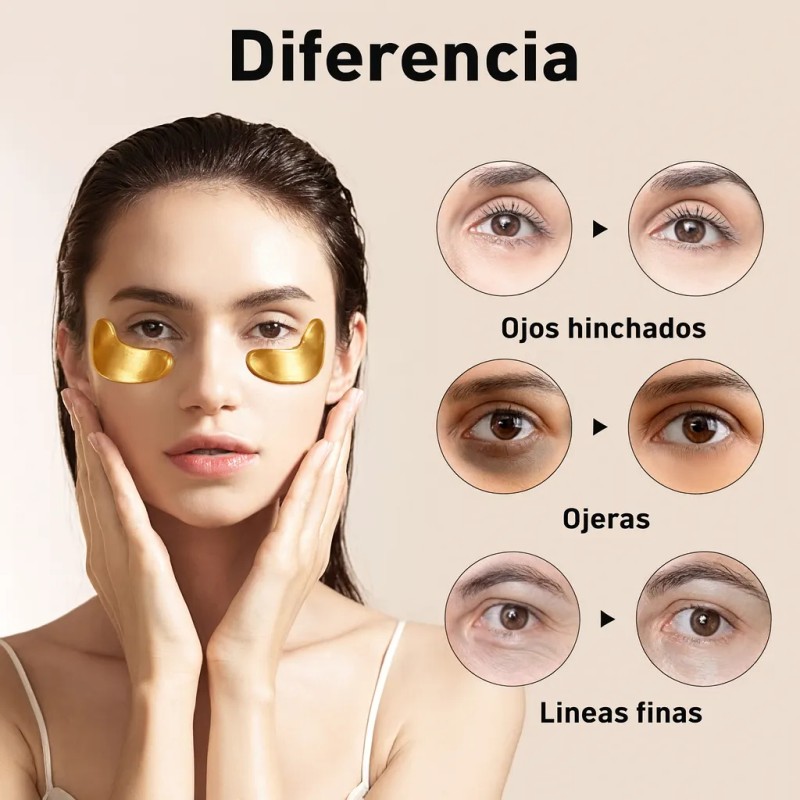 65pare Parches Ojos Colágeno