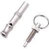 Crovakeu 2 - Pack Silver Adjustable Ultrasonic Dog Whistles -