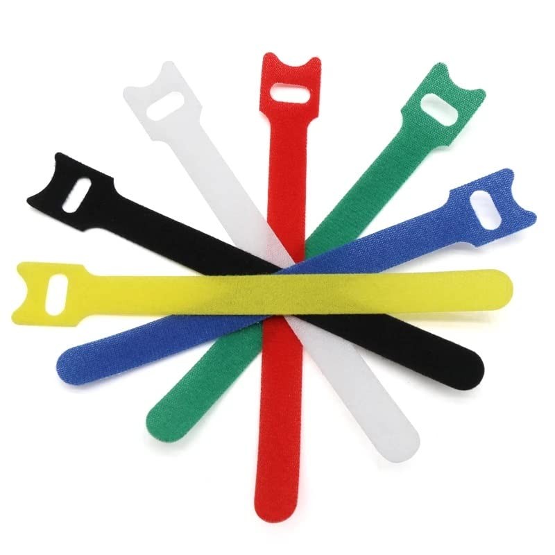 30PCS Adjustable Reusable Cable Ties Straps 12mmx150mm Hook and Loop