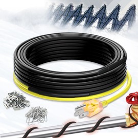 YeloDeer Gutter Heat Trace Cable，Self Regulating Heat Tape for Roofs with 6 ft Power Cold Lighted Plug,6 W/Ft 120 V 60 ft.