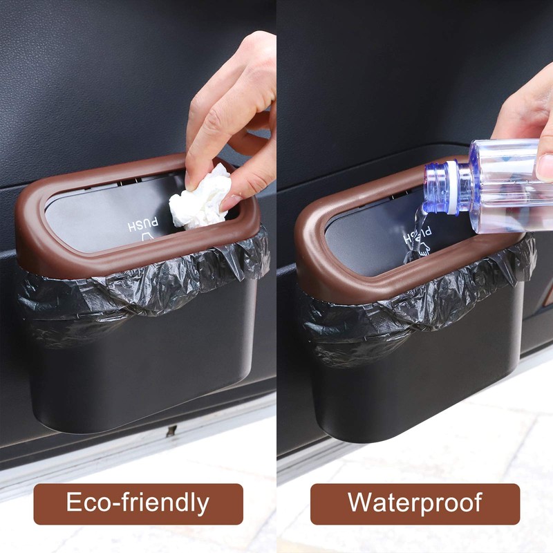 Accmor Car Trash Can with Lid, Mini Auto Trash Bin