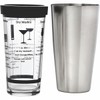 Boston Shaker with Recipes, Stainless Steel and Glass - 16