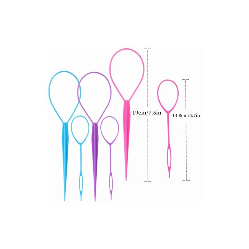 Schembo Topsy Tail Hair Tool Set - 6pcs Loop Styling
