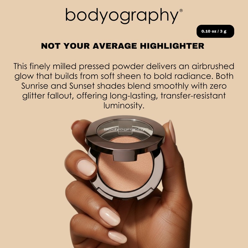 Pressed Highlighter Sunset (Dark Bronze Shimmer Highlighter)