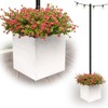 Large Decorative Wooden Planter with Universal Pole Support for String