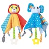 2pcs Infant Soft Cartoon Animal Appease Towel Teether Baby Soothing