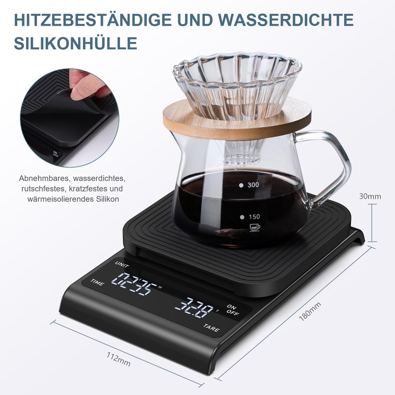 Coffee Scale with Timer and Digital Display