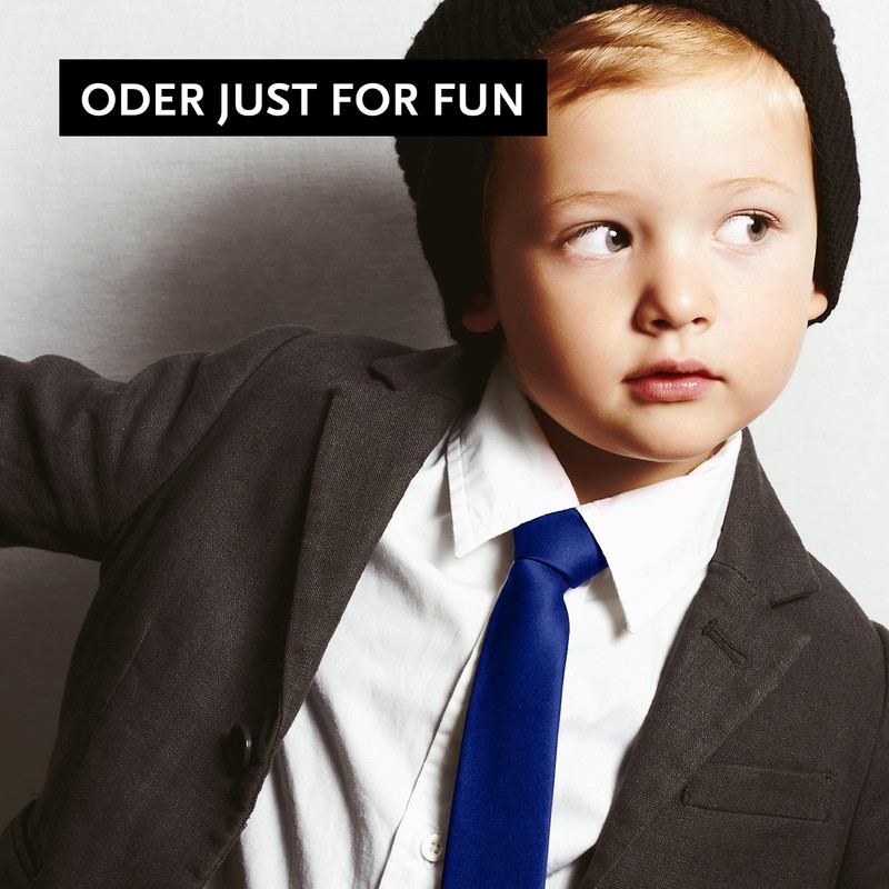 DonDon® Children’s Boy’s Tie, Silk Look, Shiny, Elasticated -
