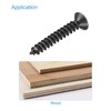 sourcing map M3.5 x 25mm Wood Screws Phillips Flat Head