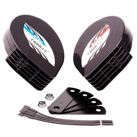 FARBIN Compact Horn 12V Waterproof Car Horns Loud Dual-Tone Electric Snail Horn Kit Universal for Any 12V Vehicles