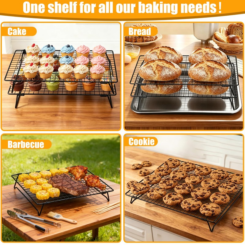 Sourdough Cooling Rack 2 Pack Stackable | Heavy Duty Wire
