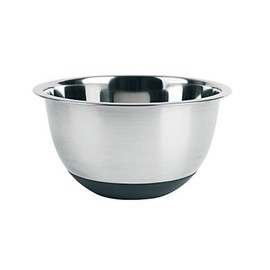Excelsa Silver Stainless Steel Bowl with Non-Slip Base - 16cm