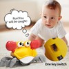 QINGBAO Crawling Crab Toy, Infant Tummy Time Baby Toys, Fun
