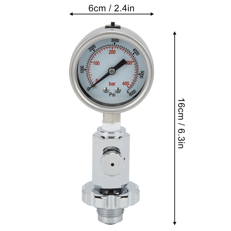 Scuba Diving Air Tank Pressure Testing Checker with 0‑400 Bar
