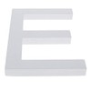 Arial Font White Painted MDF Wood Letter E (6 Inches)