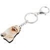 WEVENI Acrylic Cute Pomeranian Dog Keychain Pet Keyring Jewelry Charms