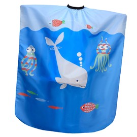 kokiya Kids Hair Cutting Cape Child Hair Cutting Cape Adjustable Polyester for Boys Girls Salon Barber Cape for Hair Dye Home Perm