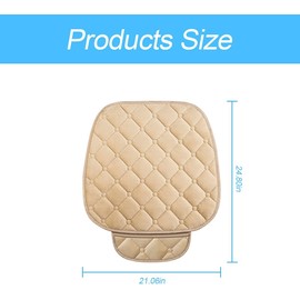 CGEAMDY Universal Car Seat Cover Seat Cushion Plush Non-Slip Chair Soft Breathable Seat Cushion for Most Cars SUVs (Beige)
