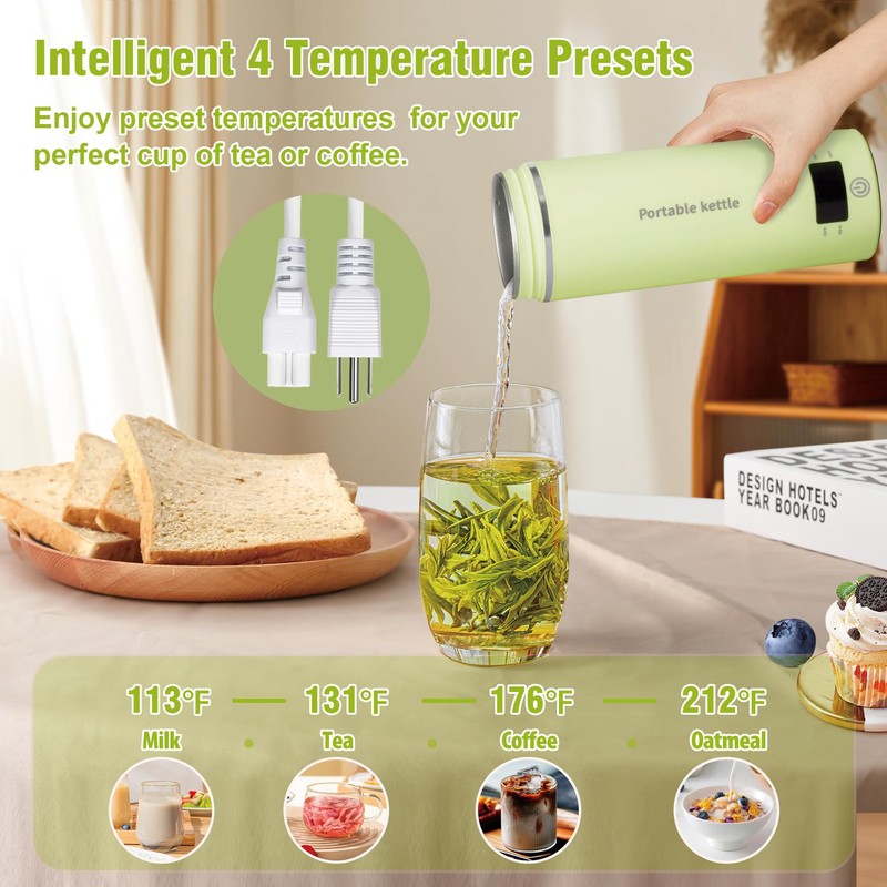 Travel Electric Kettle Portable Mini Kettle,Small Hot Water Boiler with