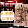 Gold Cross Nail Charms Nail Art Spike Metal Studs, Gold