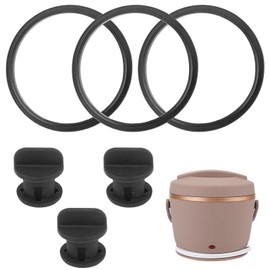 6PCS Seal Ring & Replacement Stopper for Crock-Pot 20-Ounce Electric Lunch Box, Silicone Sealing Ring Gaskets Seal Parts Leak-Proof Lunch Box Accessories Parts BPA Free